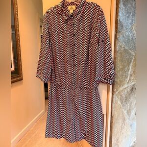 Chevron Print Women’s “Skort” in Black, White & Pink